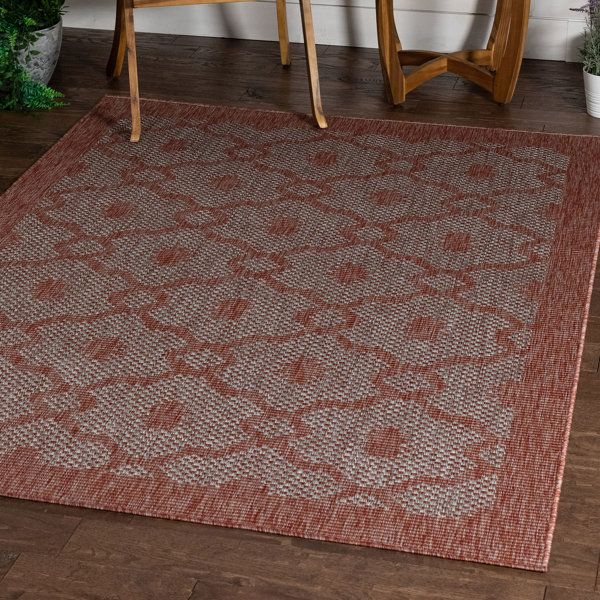 Well Woven Medusa Geometric Flatweave Coral Area Rug & Reviews Wayfair